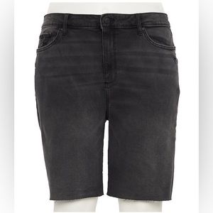Sonoma Goods For Life Black High Rise Bermuda Jean Shorts Women’s Plus Size 20W